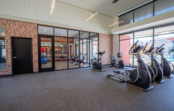 Modern fitness room